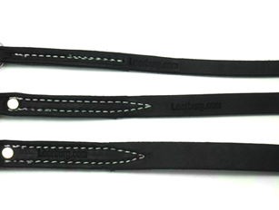 Amish Leather Leashes in widths 3/4", 1/2", and 3/8"