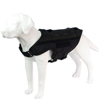 CaliberDog K9 Tactical MOLLE Vest - Large - Black