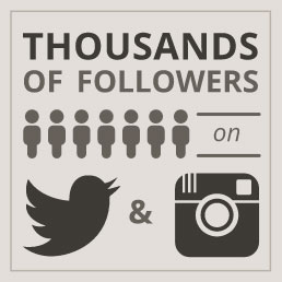Thousands of followers on Twitter and Instagram