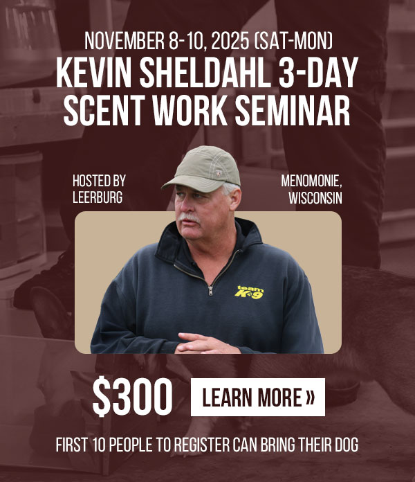 Kevin Sheldahl 3 Day Scent Work Seminar