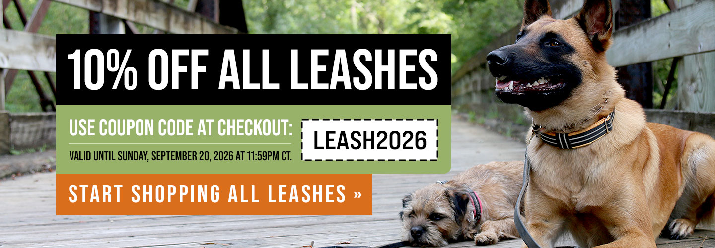 10% Off All Leashes: Ends Sunday