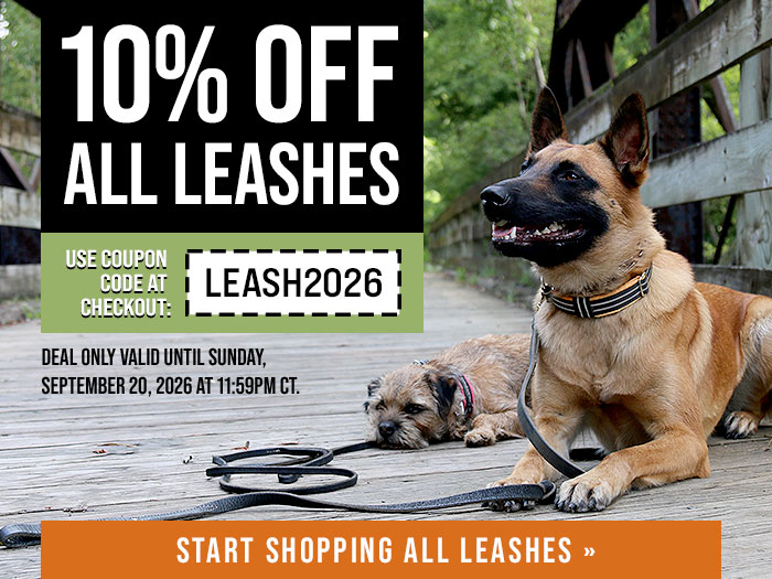 10% Off All Leashes: Ends Sunday