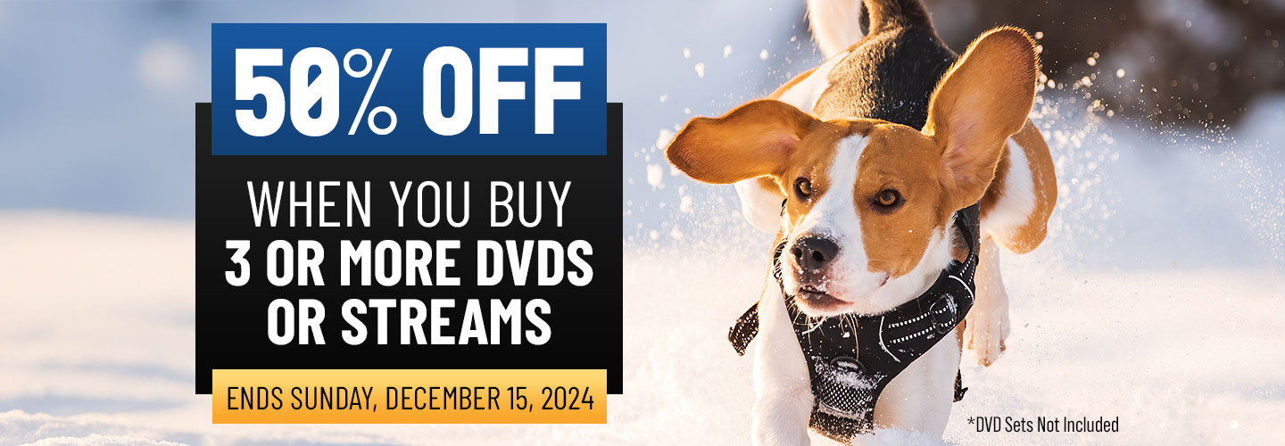 Get 50% Off When You Buy 3 Or More DVDs or Streams