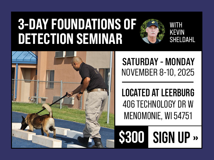 Kevin Sheldahl Scent Work Seminar