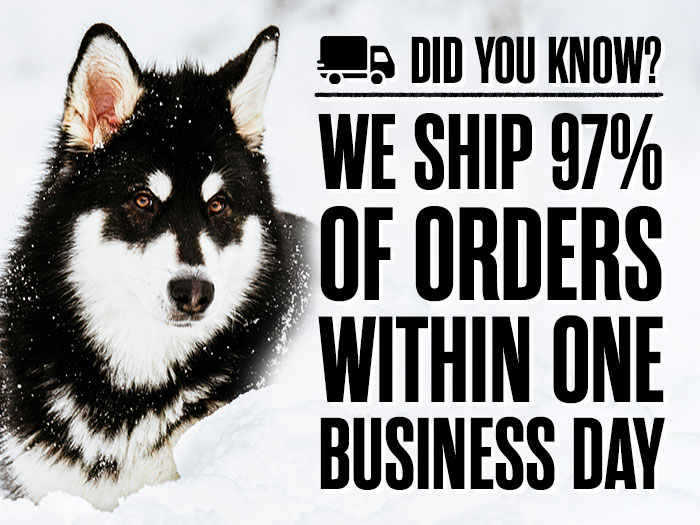 Did you know? 97% of orders ship in 1 business day