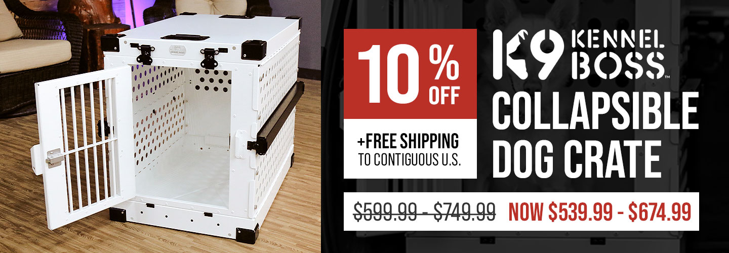 10% Off + Free Shipping on K9 Kennel Boss Collapsible Dog Crate