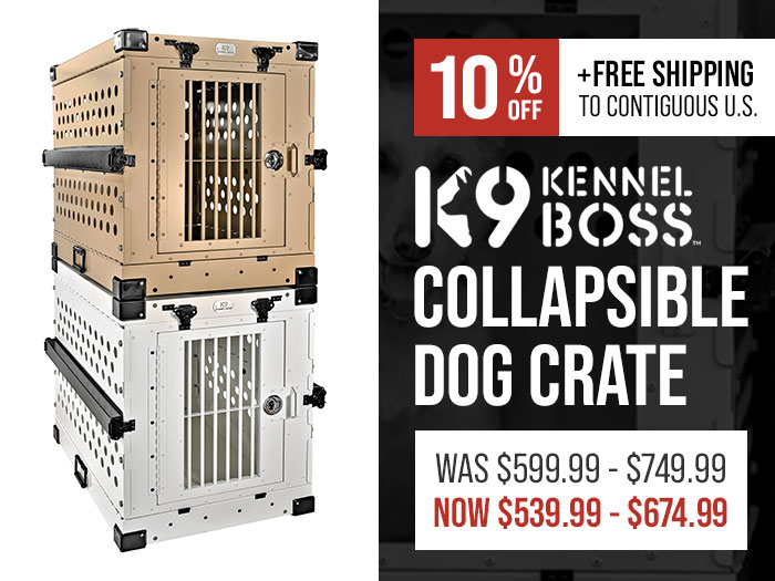 10% Off + Free Shipping on K9 Kennel Boss Collapsible Dog Crate