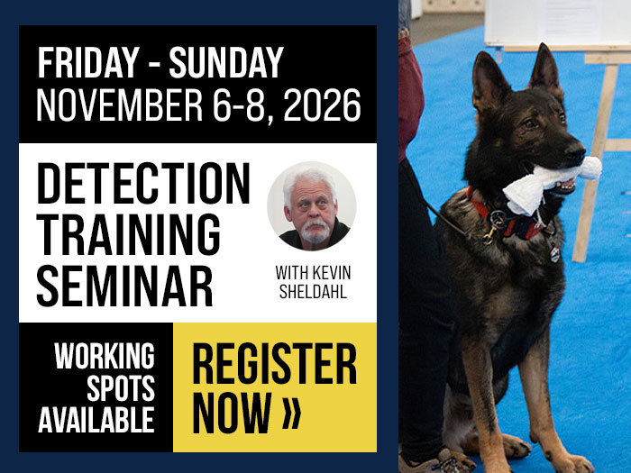 Kevin Sheldahl Detector Dog Training Seminar