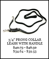 3/4 inch Prong Collar Leash with Handle