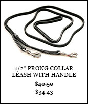 1/2 inch Prong Collar Leash with Handle
