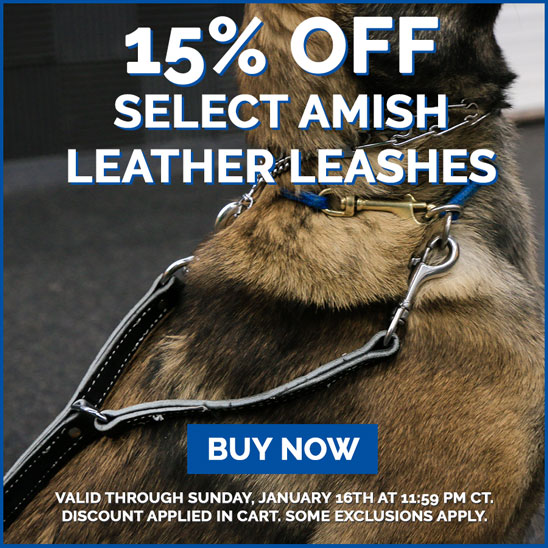 15% Off Amish Leather Leashes.