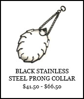 Black Stainless Steel Herm Sprenger Prong Collar