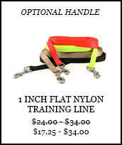 1 inch Flat Nylon Training Line - Handle Optional