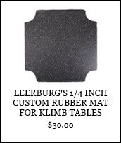 Leerburg's 1/4 inch Custom Rubber Mat for KLIMB Tables