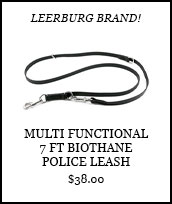 Leerburg's Multi Functional 7 ft BioThane Police Leash