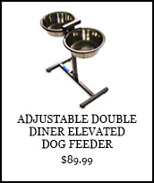 Adjustable Double Diner Elevated Dog Feeder