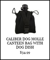 Caliber Dog MOLLE Canteen Bag with Dog Dish