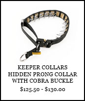 Keeper Collars Hidden Prong Collar with Cobra Buckle