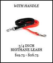 3/4 inch BioThane Leash with Handle