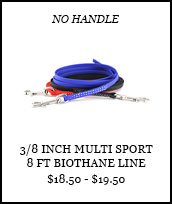 3/8 inch Multi Sport 8 ft BioThane Line - No Handle