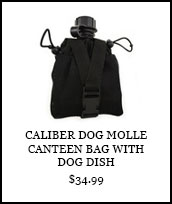 Caliber Dog MOLLE Canteen Bag with Dog Dish