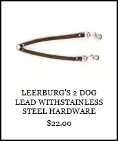 Leerburg's Amish 2 Dog Lead with Stainless Steel Hardware
