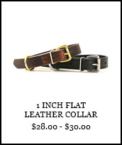 1 inch Flat Leather Collar