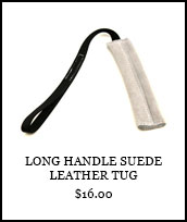 Long Handle Suede Leather Tug