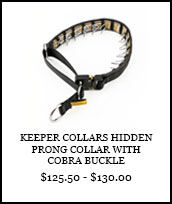 Keeper Collars Hidden Prong Collar with Cobra Buckle