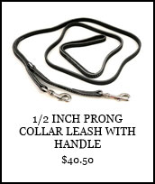 1/2 inch Prong Collar Leash with Handle