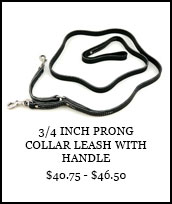 3/4 inch Prong Collar Leash with Handle