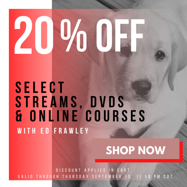 20% OFF Select DVDs, Streams and Online Courses. Valid through Thursday, September 10, 11:59 PM CDT.