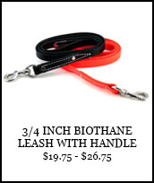 3/4 inch BioThane Leash with Handle