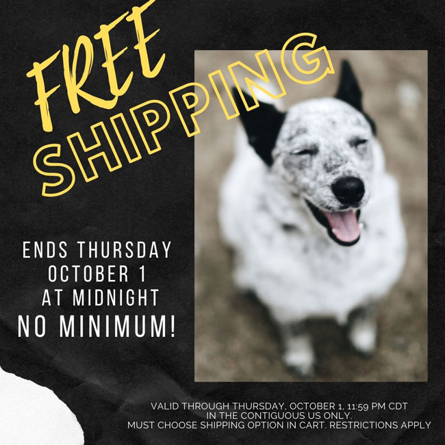 Free Shipping. Valid through Thursday, October 1, 11:59 PM CDT. In the Contiguous US Only.