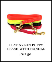 Flat Nylon Puppy Leash with Handle