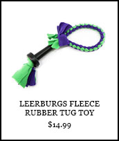 Leerburgs Fleece Rubber Tug Toy