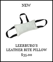 Leerburg's Leather Bite Pillow