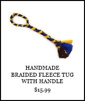 Handmade Braided Fleece Tug with Handle
