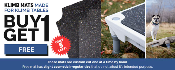 Buy One Get One - Leerburg's 1/4 inch Custom Rubber Mat for KLIMB Tables. While Supplies Last.
