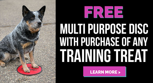 Free Leerburg multi-purpose disc with purchase of any training treat.