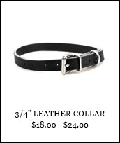 3/4 in Leather Collar