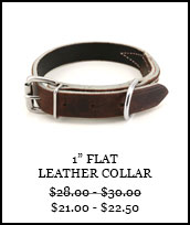 1” Flat Leather Collar