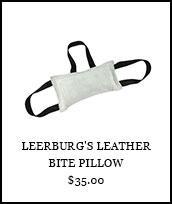 Leerburg's Leather Bite Pillow
