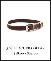 3/4in Leather Collar