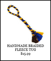 Handmade Braided Fleece Tug with Handle