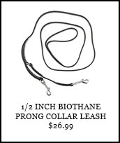 1/2 inch BioThane Prong Collar Leash