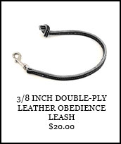 3/8 inch Double-Ply Leather Obedience Leash