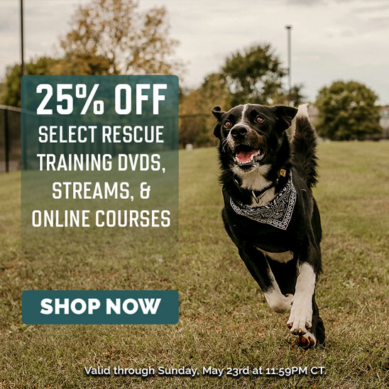 25% OFF Select Rescue Dog Training Content