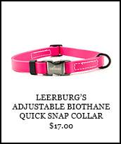 Leerburg's Adjustable BioThane Quick Snap Collar