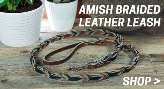 Leerburg Amish Braided Leather Leash